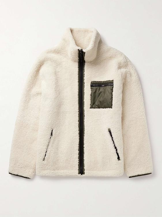 White fleece jacket from Yves Salomon