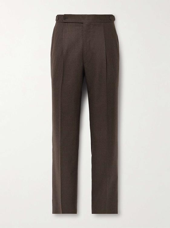 Dark brown formal trousers from Stòffa