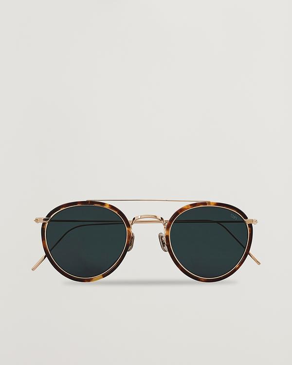 Dark brown round frame sunglasses from Eyevan 7285