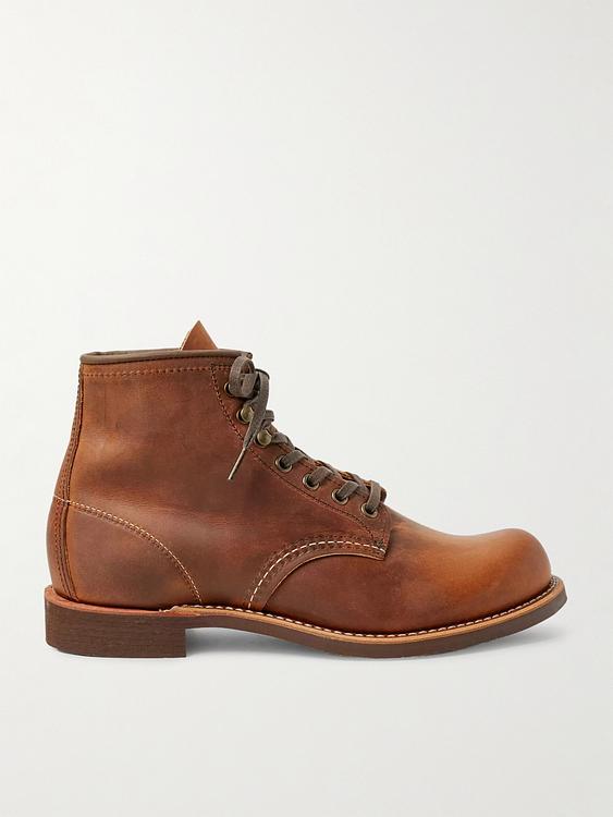 Brown lace-up boots from Red Wing Shoes