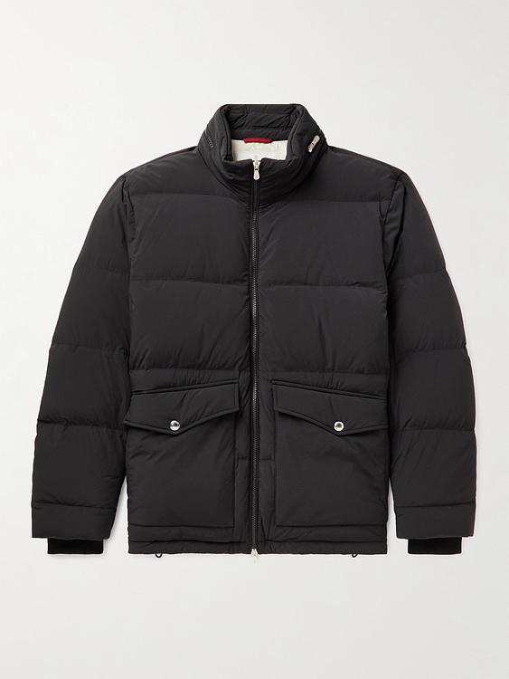 Black down jacket from Brunello Cucinelli