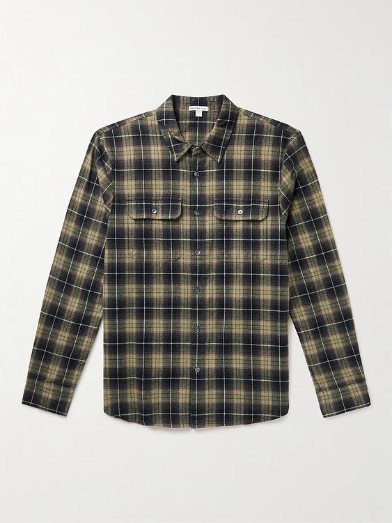 Checkered black flannel shirt from James Perse