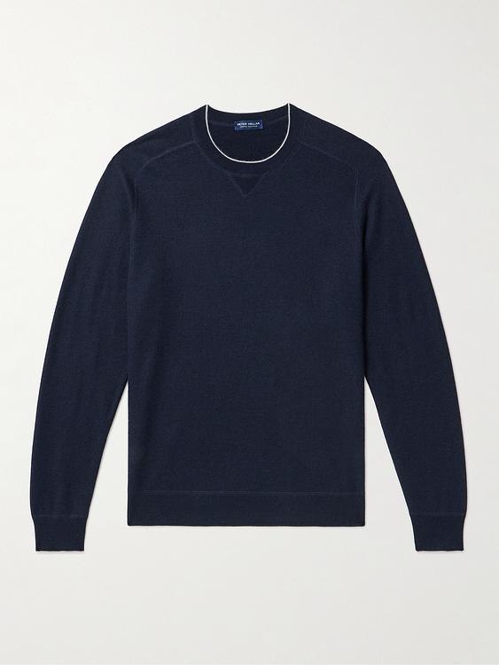 Dark blue cashmere sweater from Peter Millar