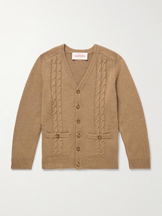 Brown cardigan from Valentino Garavani