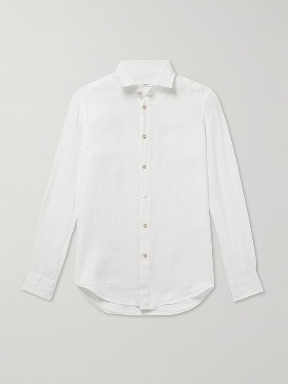 White linen shirt from Boglioli