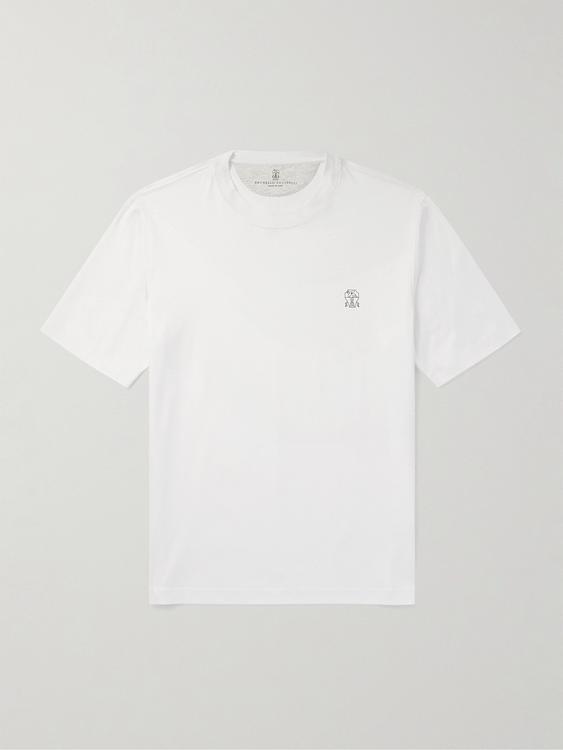 White t-shirt from Brunello Cucinelli