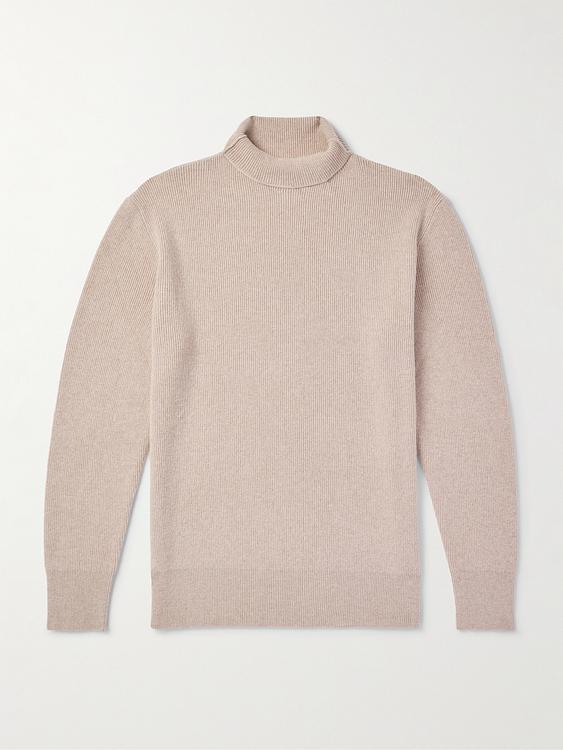 Beige turtleneck from Miles Leon