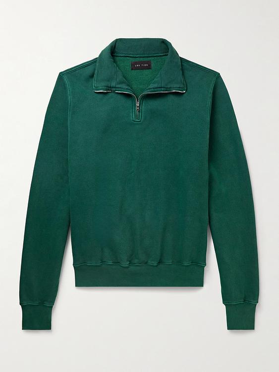 Dark green half-zip from Les Tien