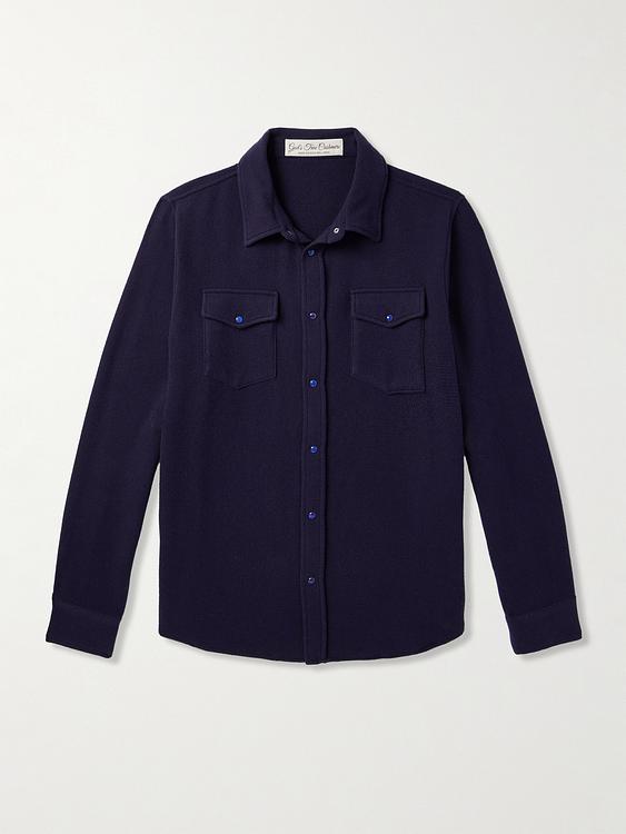 Dark blue casual shirt from God's True Cashmere