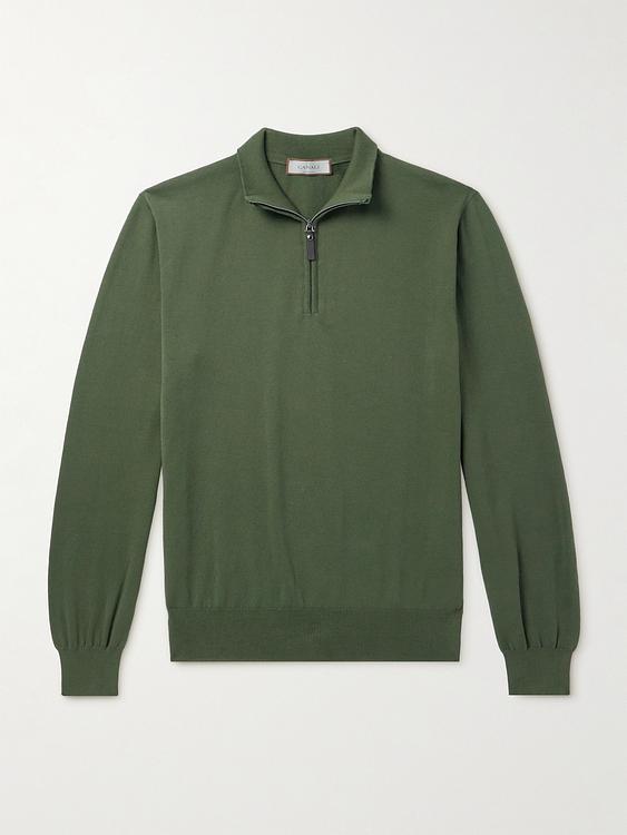 Dark green half-zip from Canali
