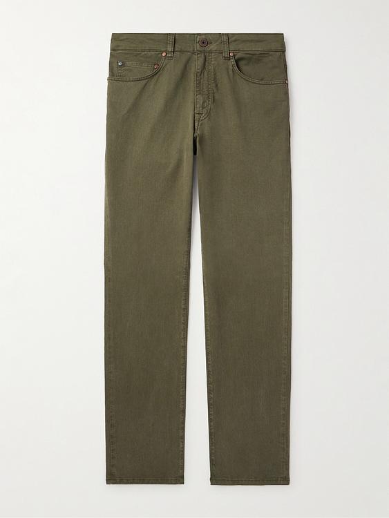 Dark green chinos from Boglioli
