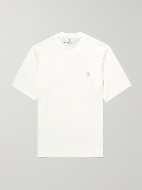 White t-shirt from Brunello Cucinelli