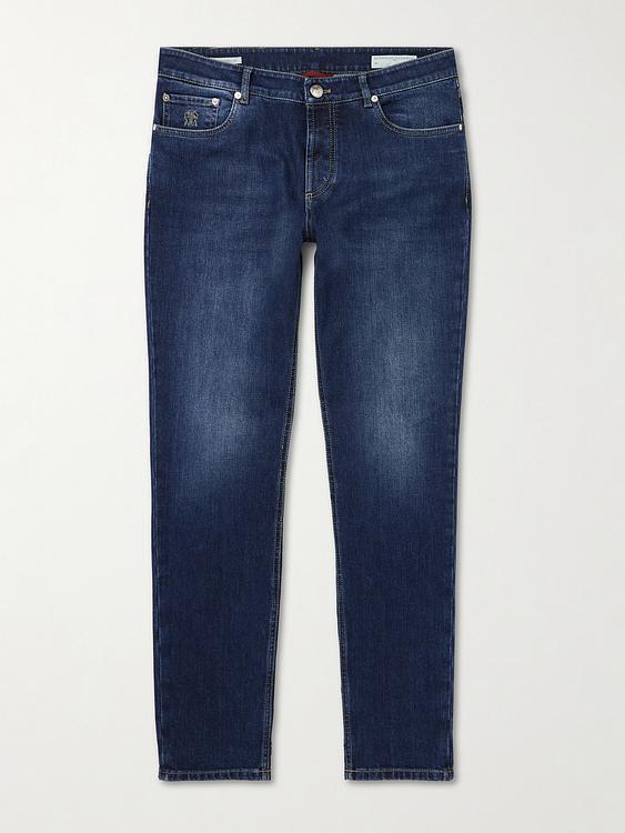 Dark blue jeans from Brunello Cucinelli