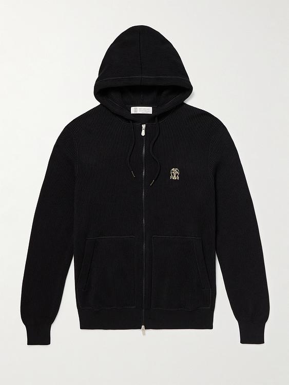 Black hooded sweatshirt from Brunello Cucinelli