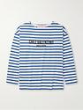 Striped white long sleeve t-shirt from Valentino Garavani