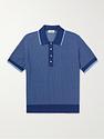 Dark blue short sleeve polo shirt from Piacenza 1733