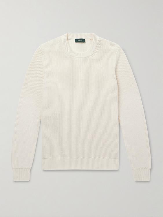 White sweater from Incotex