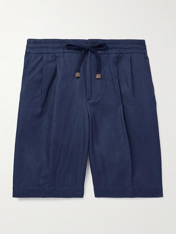 Dark blue chino shorts from Incotex