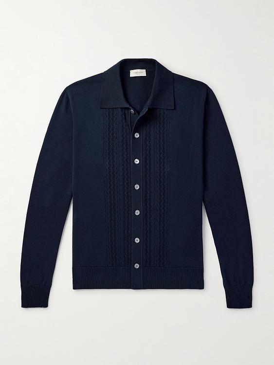 Dark blue casual shirt from Piacenza 1733