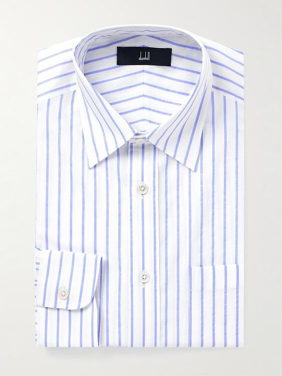 Striped white business shirt from Dunhill