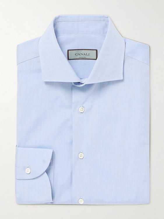 Light blue business shirt from Canali
