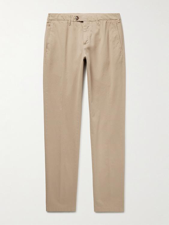 Taupe chinos from Canali
