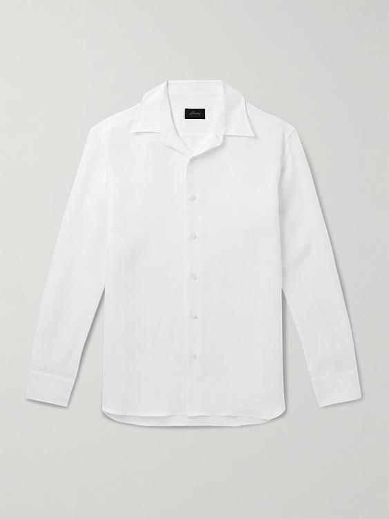 White linen shirt from Brioni