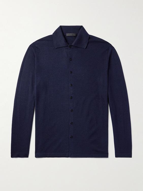 Dark blue casual shirt from Saman Amel