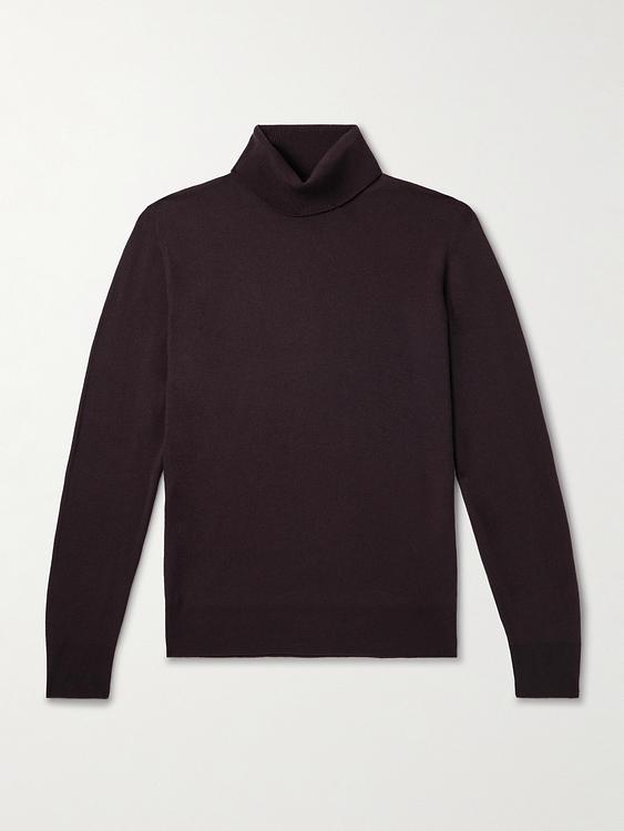 Dark brown turtleneck from Loro Piana
