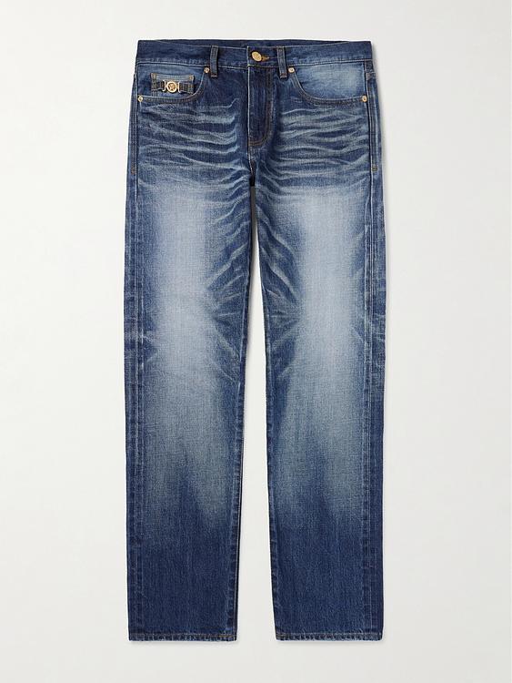 Dark blue jeans from Versace