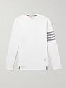 Striped white long sleeve t-shirt from Thom Browne