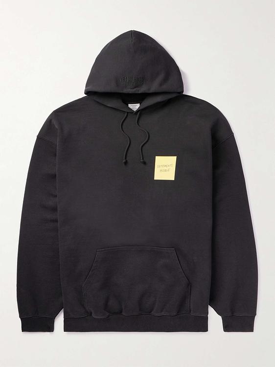 Black hooded sweatshirt from Vetements