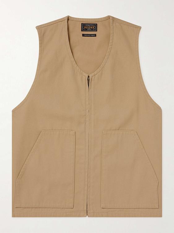 Taupe vest from Beams Plus