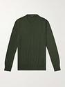 Dark green cashmere sweater from Loro Piana