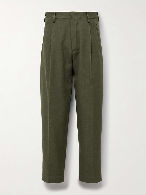 Dark green chinos from Incotex