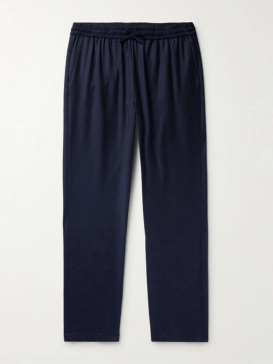 Dark blue drawstring trousers from De Bonne Facture