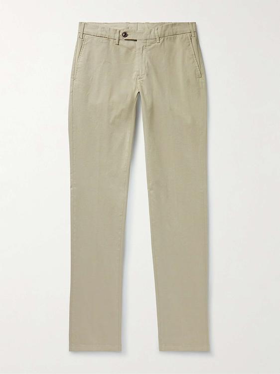Taupe chinos from Canali