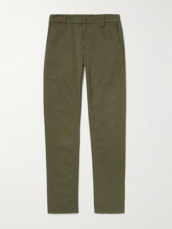 Dark green chinos from Nudie Jeans