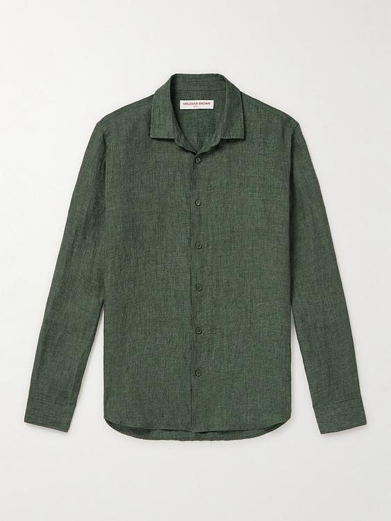Dark green casual shirt from Orlebar Brown