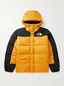 Orange down jacket from The North Face