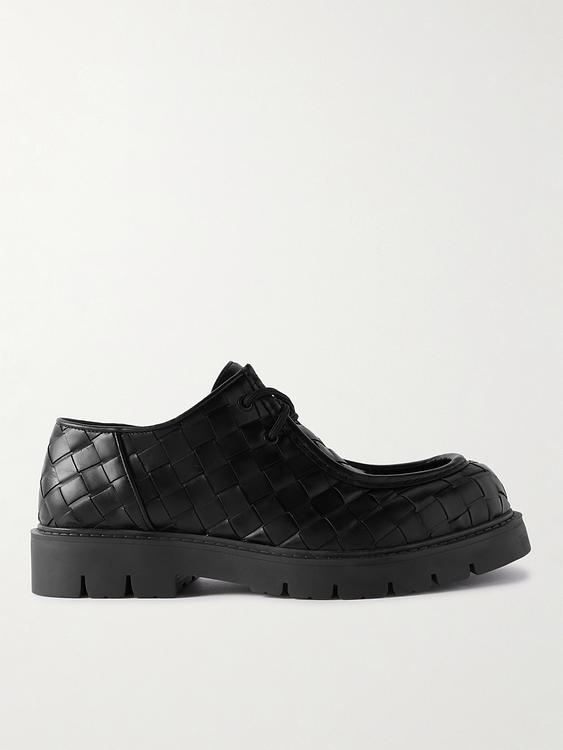 Black derby shoes from Bottega Veneta