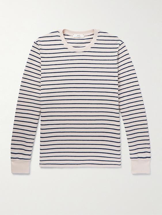 Striped white long sleeve t-shirt from Mr P.