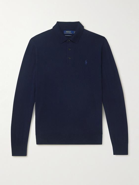 Dark blue long sleeve polo shirt from Polo Ralph Lauren