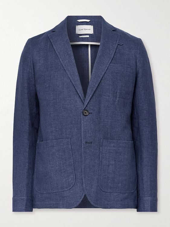 Dark blue blazer from Oliver Spencer