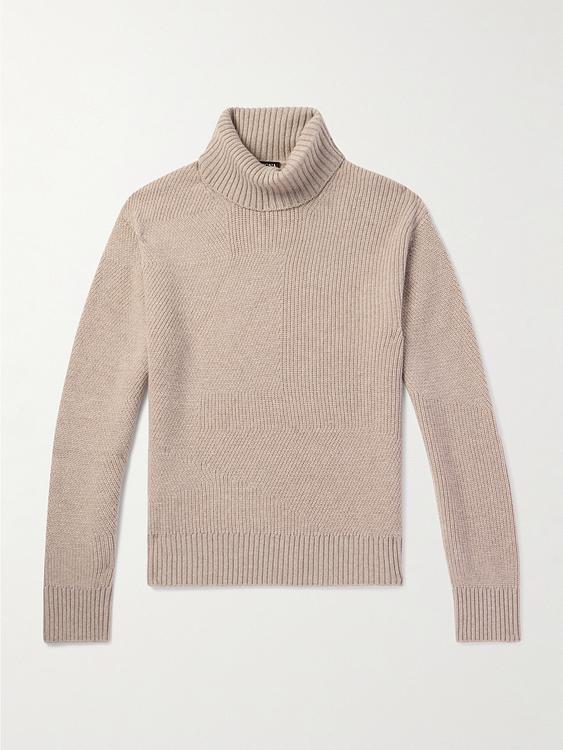 Beige turtleneck from Zegna