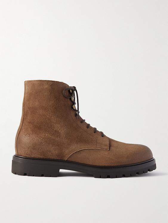 Brown lace-up boots from Brunello Cucinelli