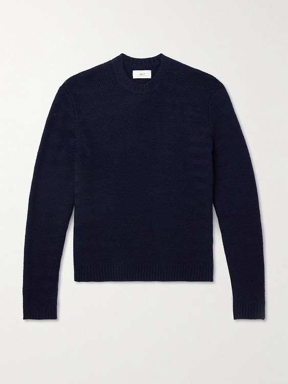 Dark blue cashmere sweater from Mr P.